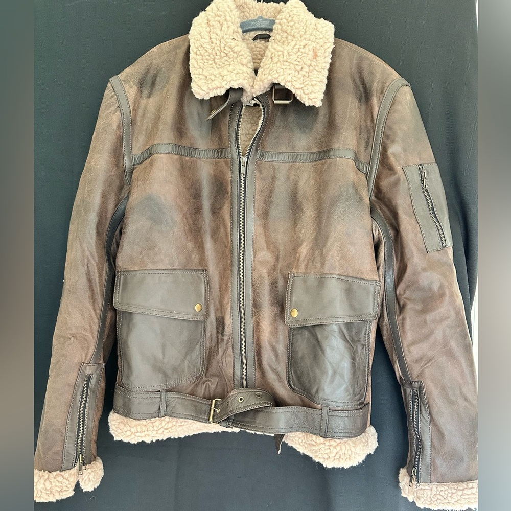 Men’s Distressed Leather Jacket